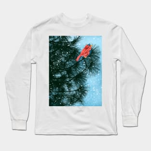 bird in pine tree Long Sleeve T-Shirt